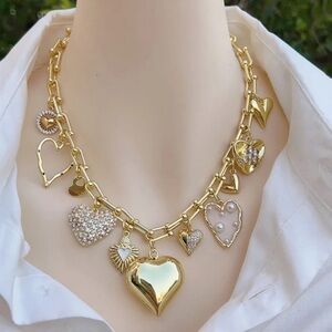 Gold Heart Charm Necklace